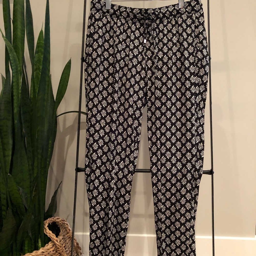 Cotton, draped pants